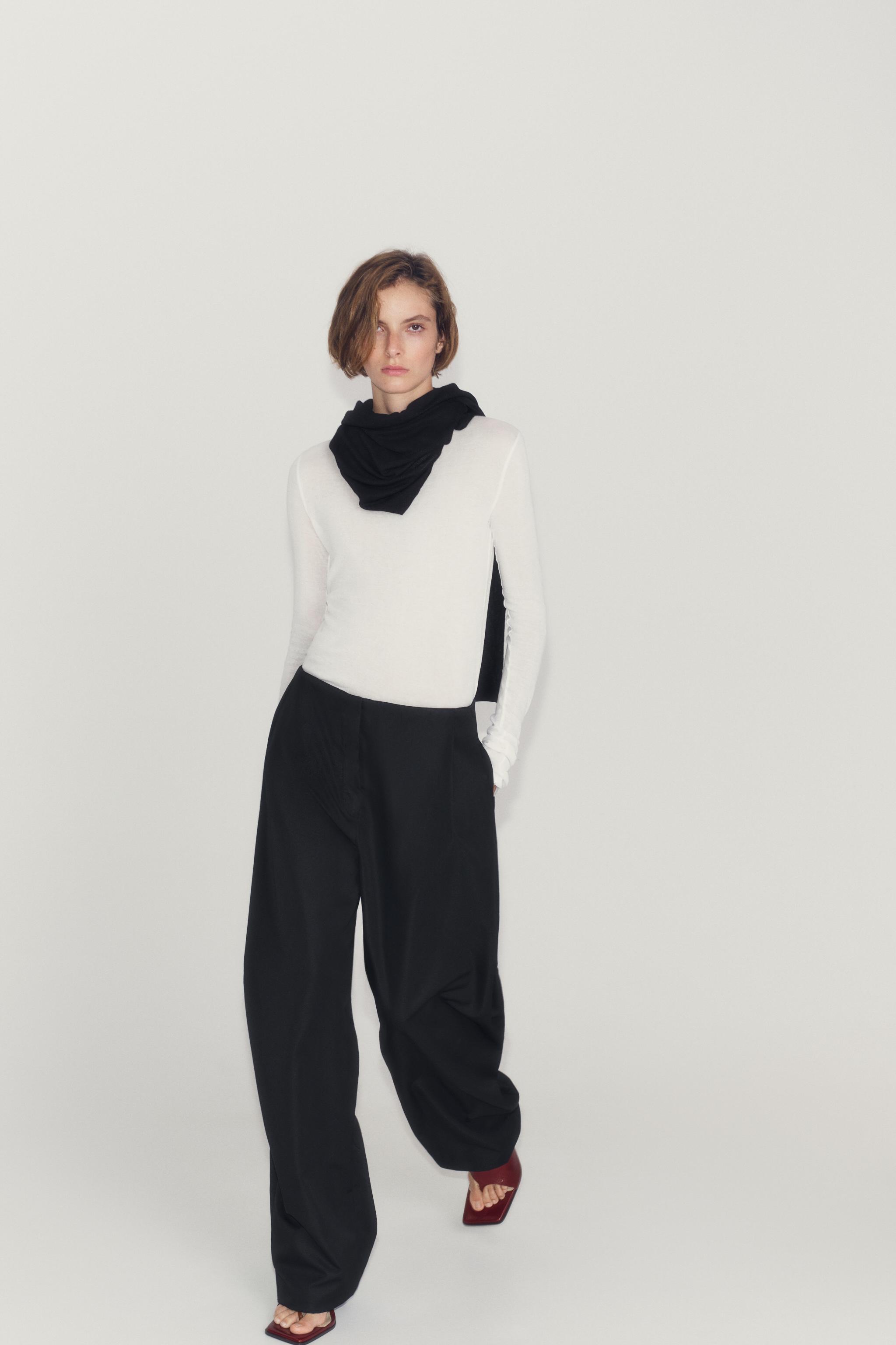 PANTALON LARGE À PINCES ZW COLLECTION