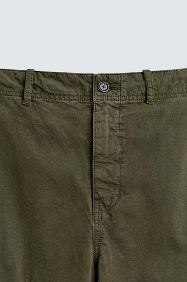 PANTALON CARGO COUPE DÉCONTRACTÉE - Kaki de Zara - Image 9