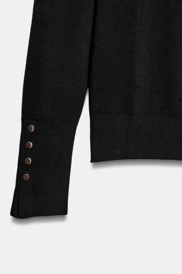 BASIC-STRICKPULLOVER MIT STEHKRAGEN - Schwarz von Zara