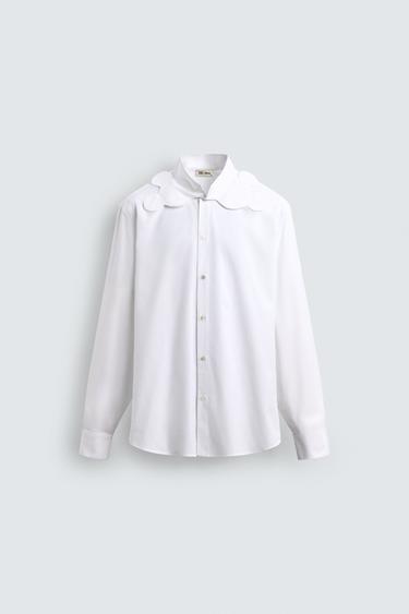 ÁO SƠ MI CỔ ÁO SILHOUETTE MICKEY MOUSE HARRY LAMBERT FOR ZARA X DISNEY - Màu trắng từ Zara