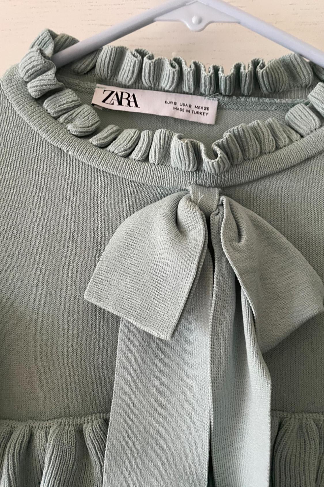 KNIT SWEATER WITH RUFFLES AND BOW - Image 2