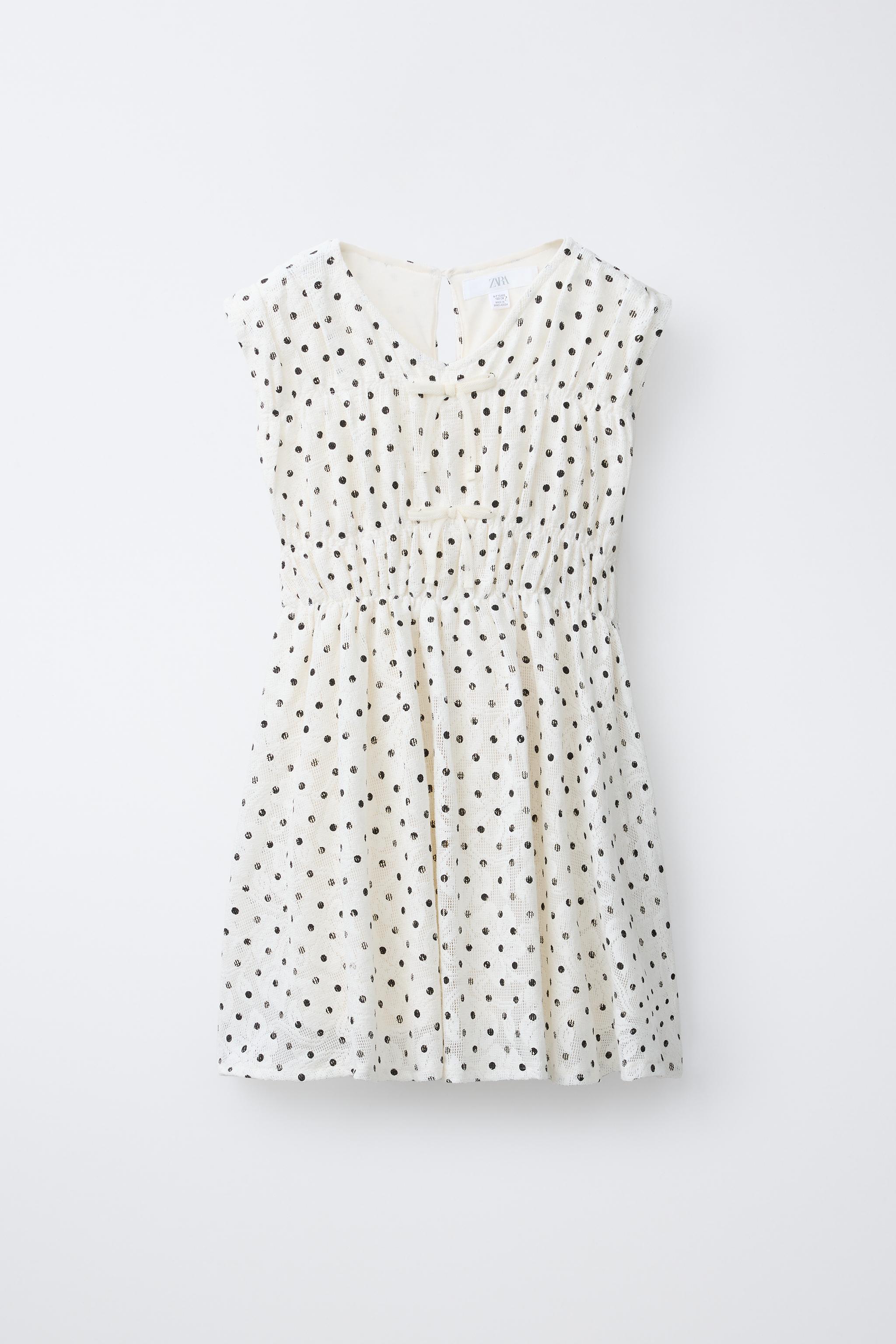 POLKA DOT DRESS - Black / White | ZARA United States POLKA DOT DRESS - Black / White | ZARA United States
