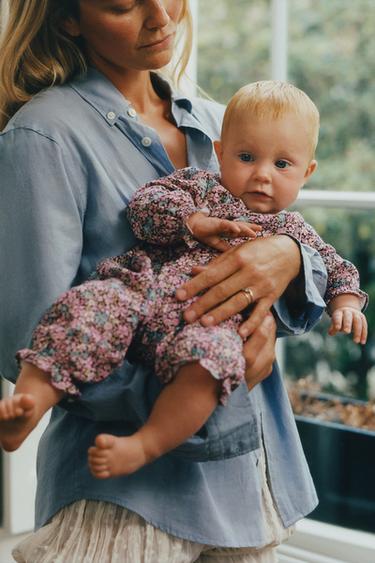 COMBINAISON CROISÉE IMPRIMÉ FLEURS - Rose de Zara