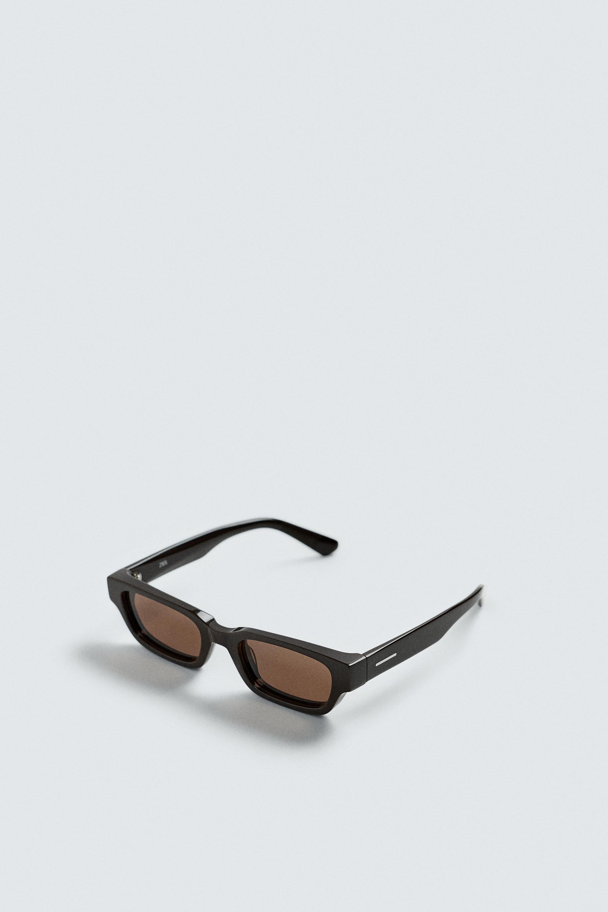 LIMITED EDITION RECTANGULAR SUNGLASSES - Brown | ZARA South Africa