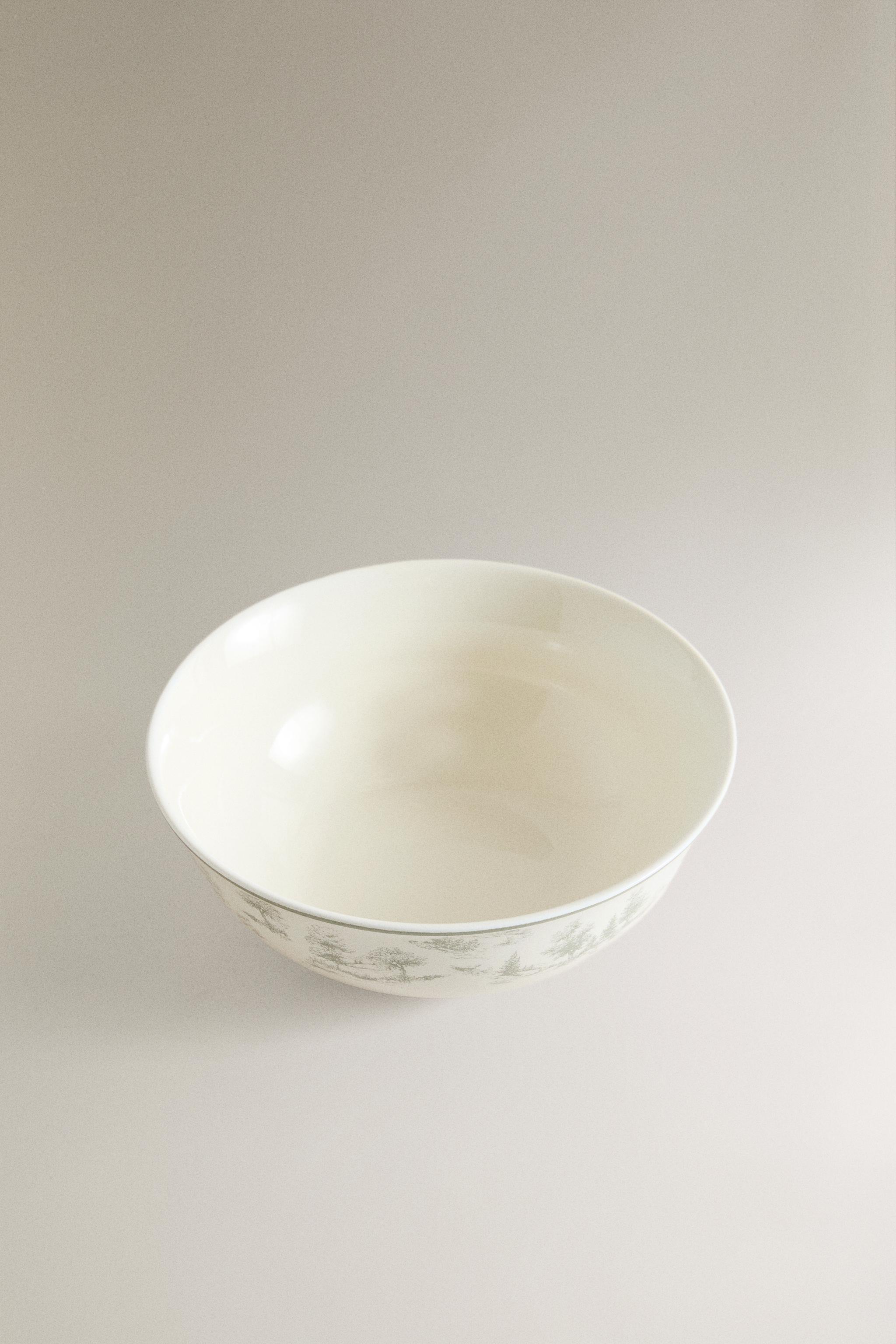 TOILE PORCELAIN BOWL — Grey