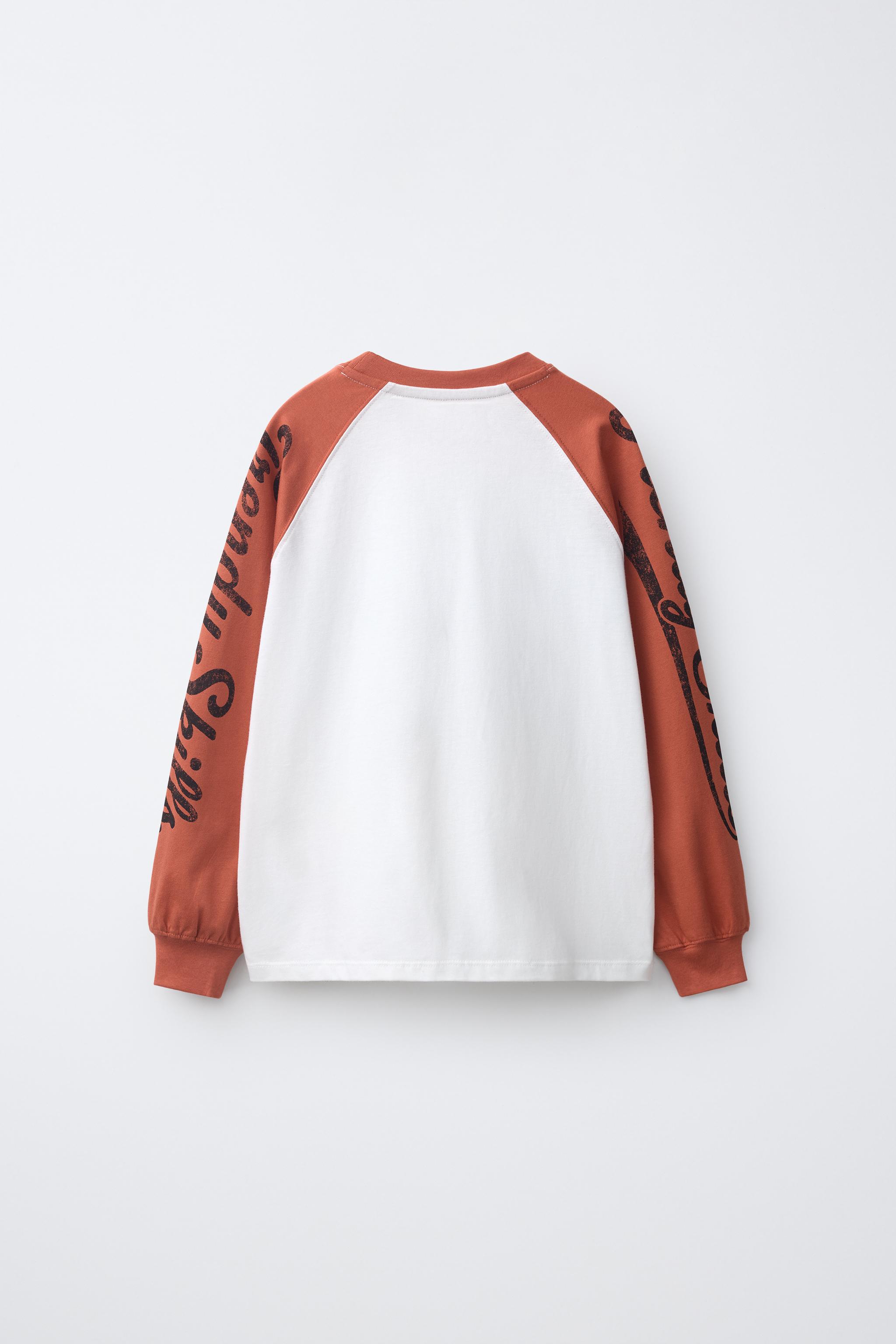 RAGLAN SLEEVE PRINTED T-SHIRT - striped | ZARA United States
