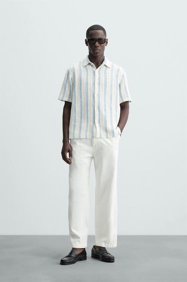 STRIPED SHIRT - Sky blue by Zara - Image 0