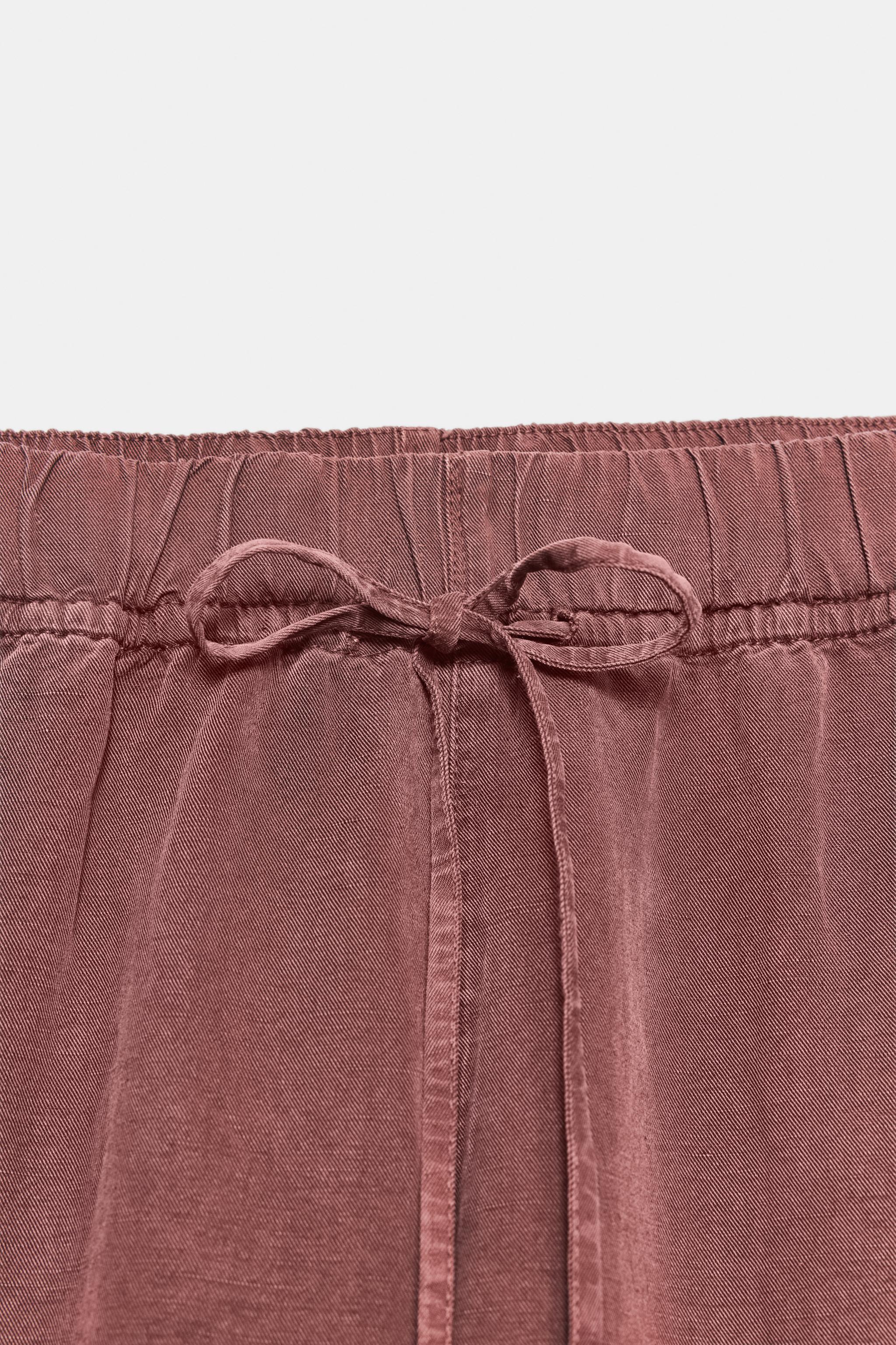 DRAWSTRING FLOWY PANTS