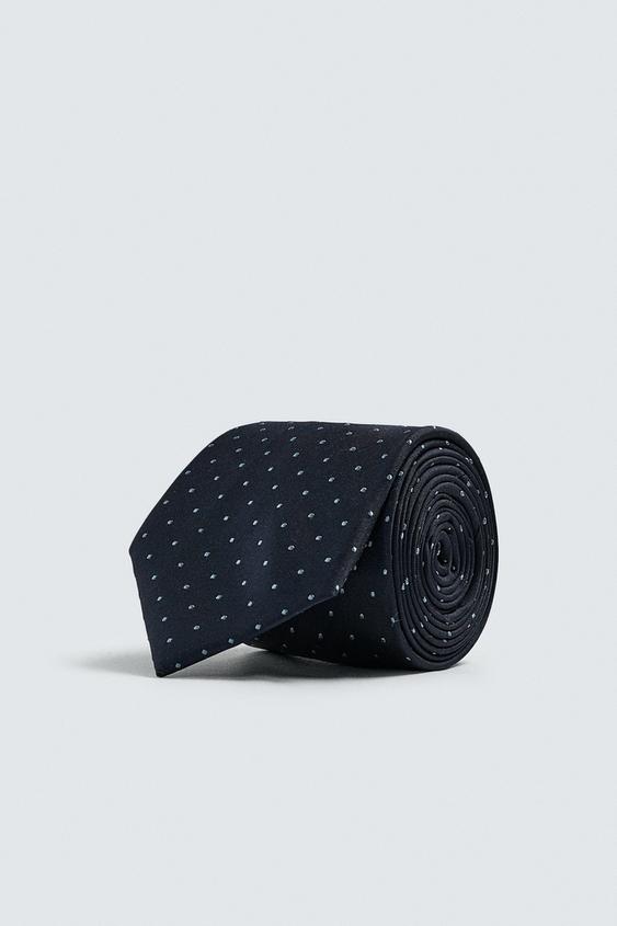 100% SILK POLKA DOT TIE