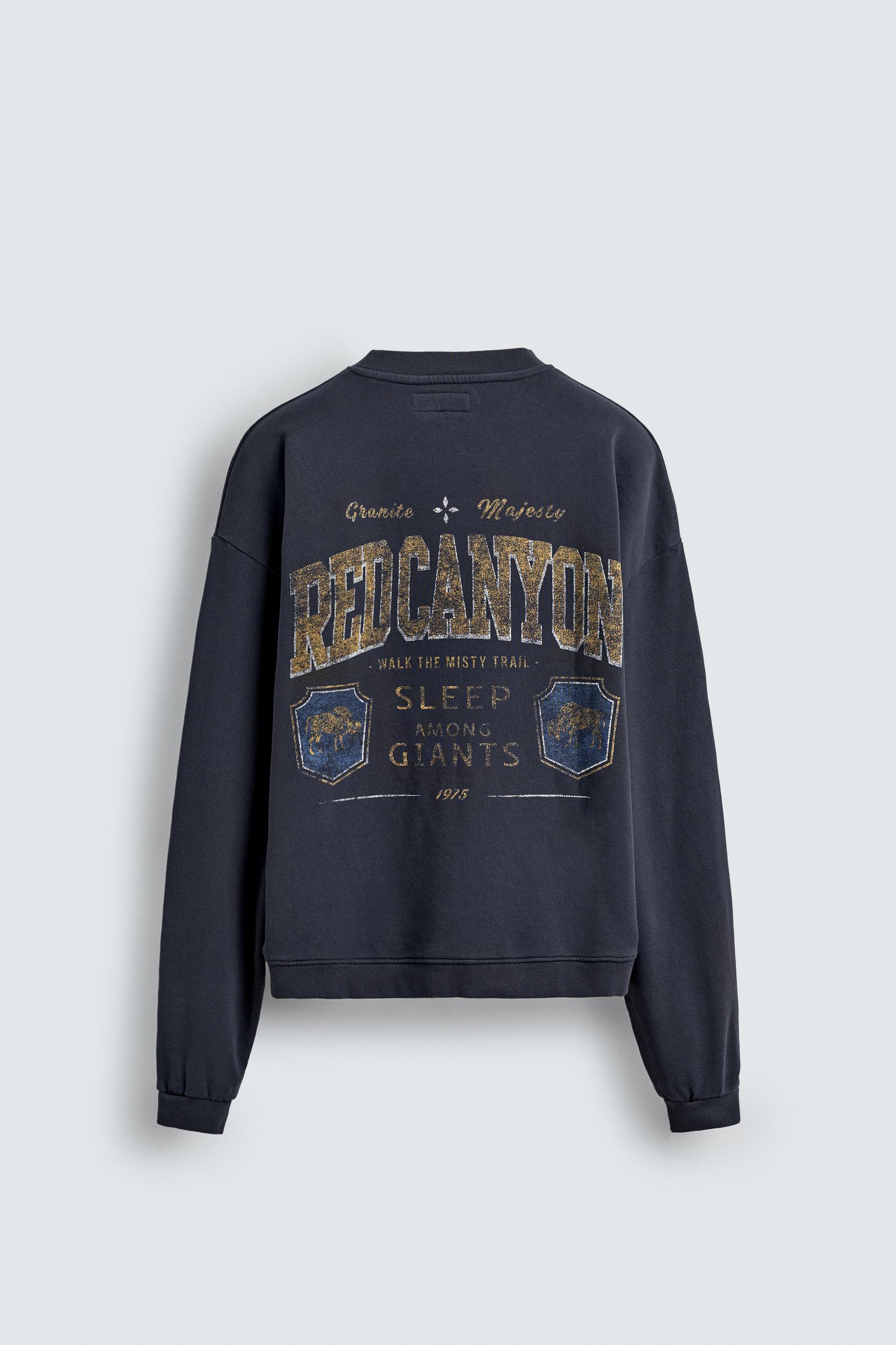 SWEAT DÉLAVÉ À INSCRIPTION IMPRIMÉE