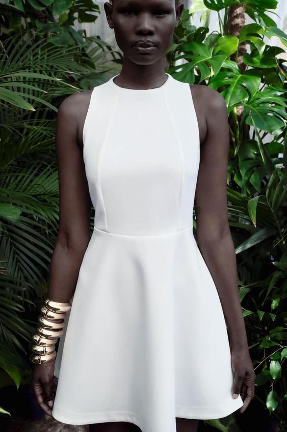 ZARA Satin dress white, Women's Fashion, Dresses & Sets, Dresses