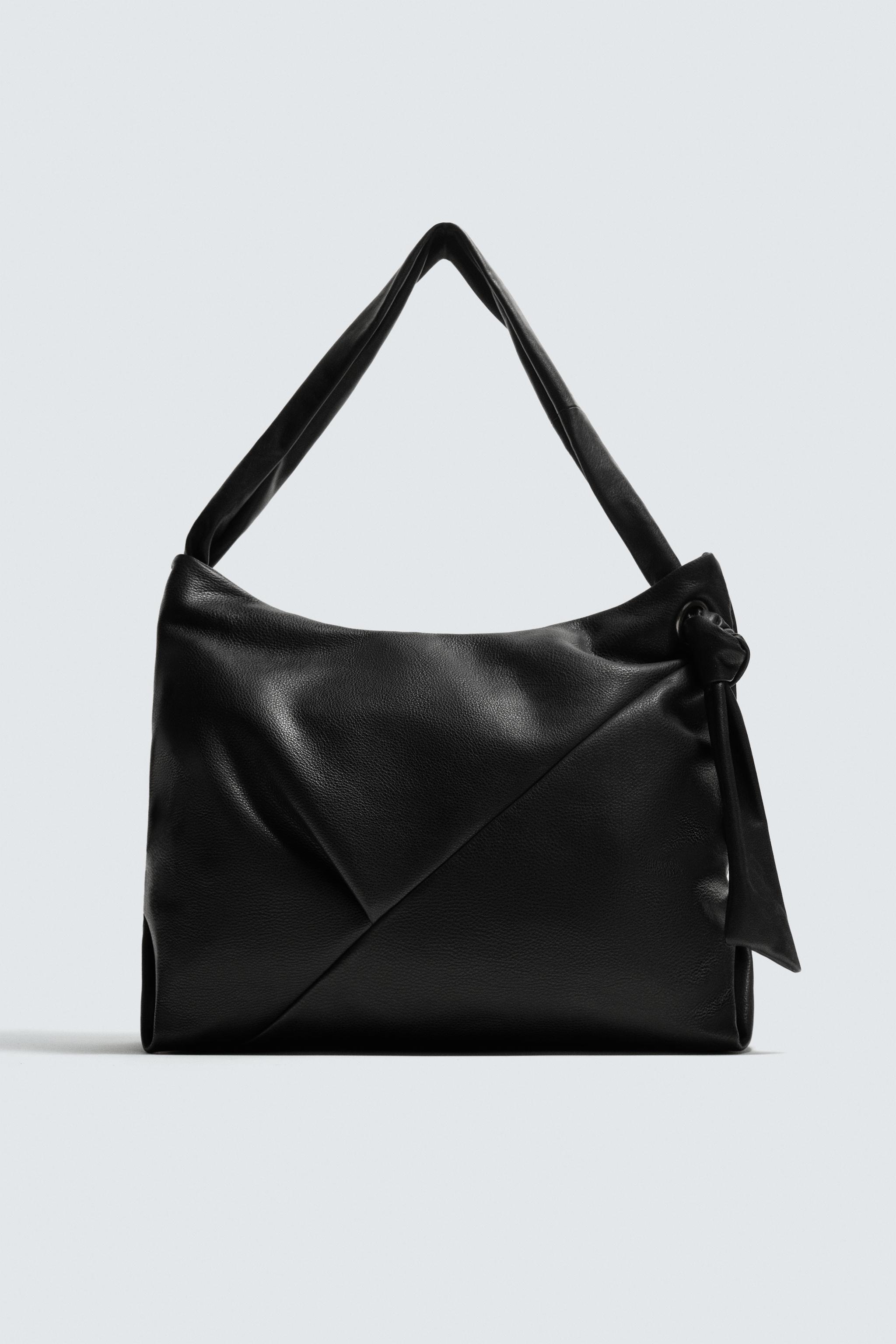 レザーショッパーバッグ - ブラック | ZARA Japan / 日本