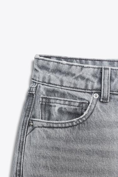 JEANS Z.03 REGULAR FIT HIGH-WAIST LONG LENGTH - Light grey by Zara - Image 7