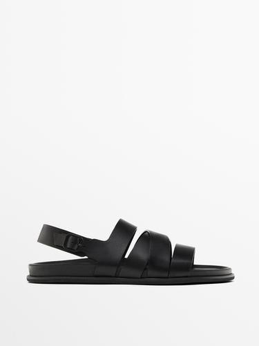 Zara Nappa strappy sandals - Black