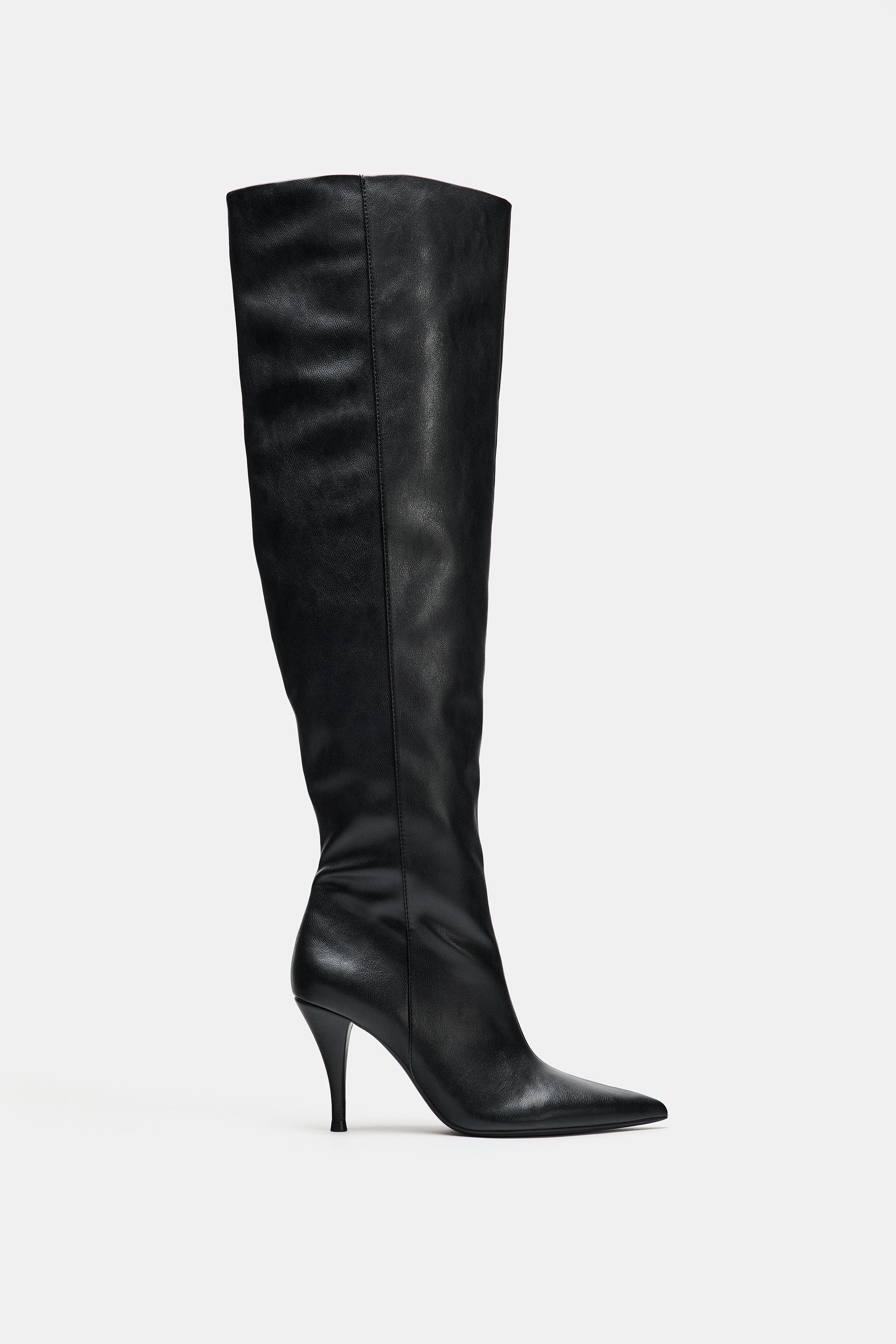 RUCHED HEELED BOOTS