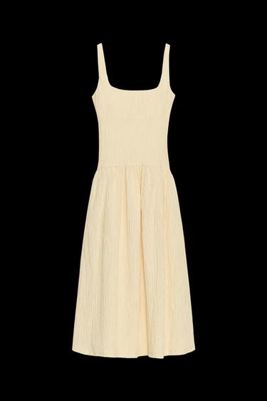 TEXTURED STRAPPY DRESS - Vanilla by Zara