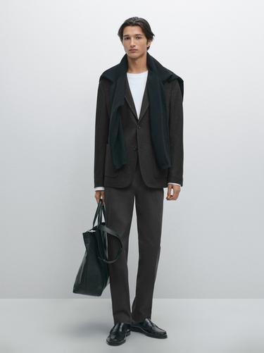 Pantalón slim fit 100% algodón - Gris de Zara