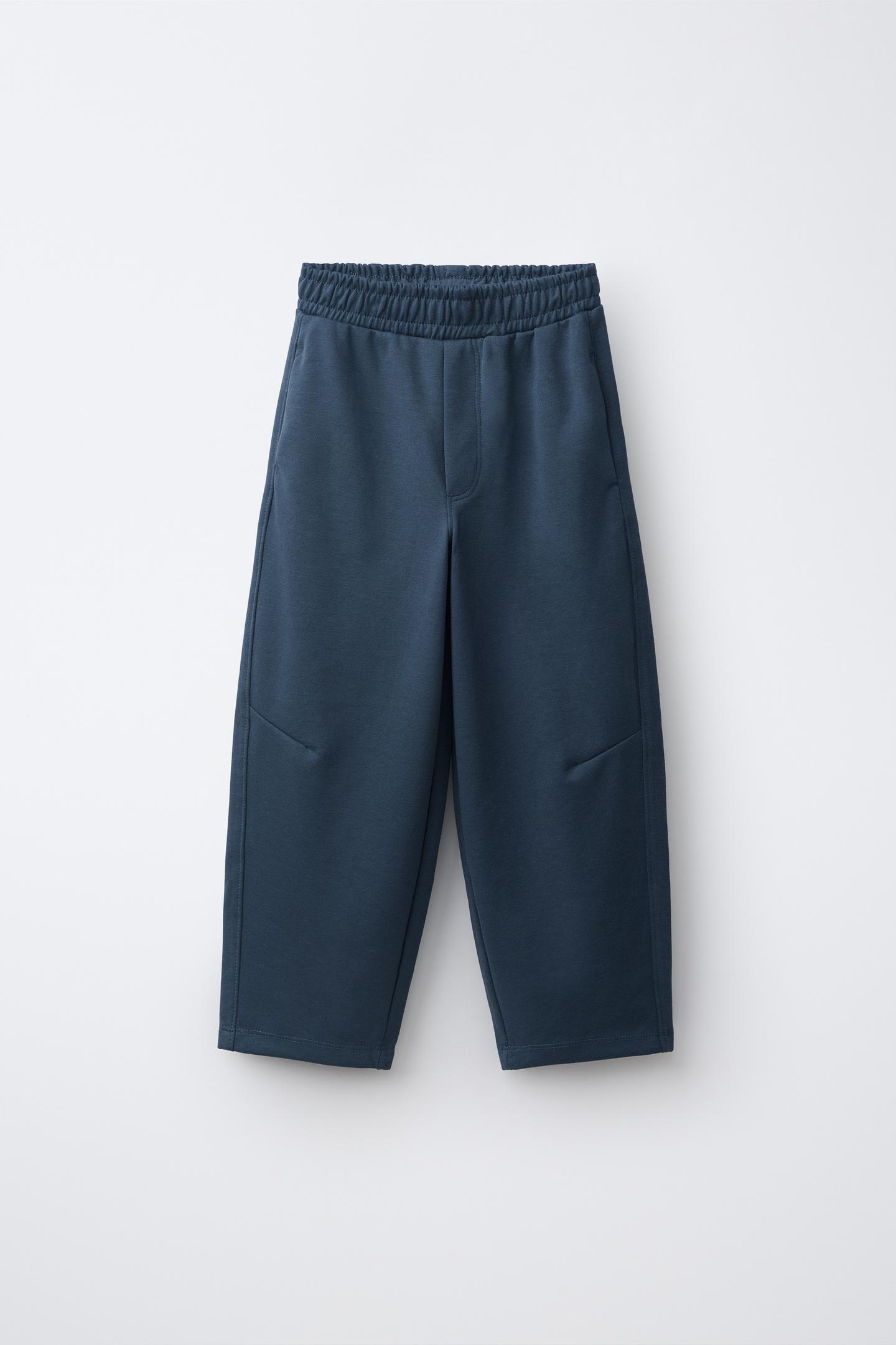 Детский комплект Zara Text Interlock Hoodie and Pants Set, цвет: Синий — фото 4