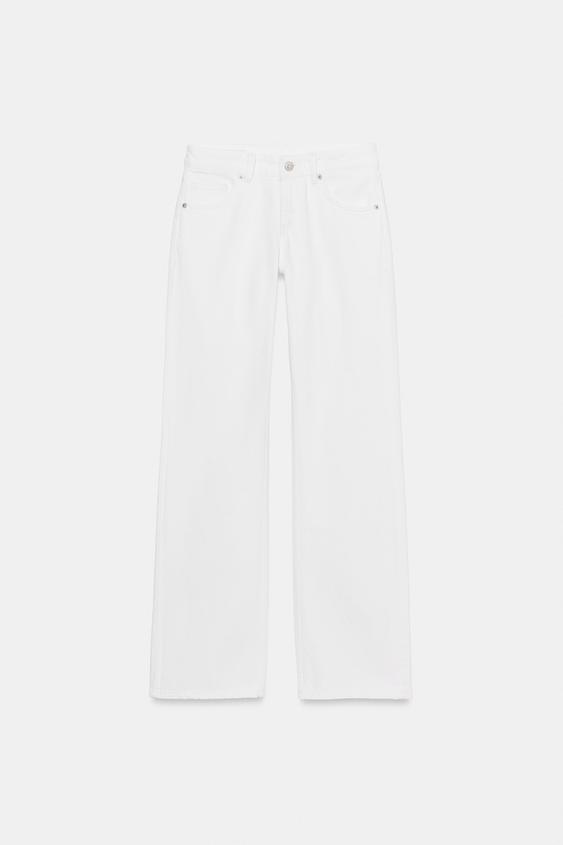 JEAN TRF WIDE LEG TAILLE BASSE - Blanc de Zara - Image 3