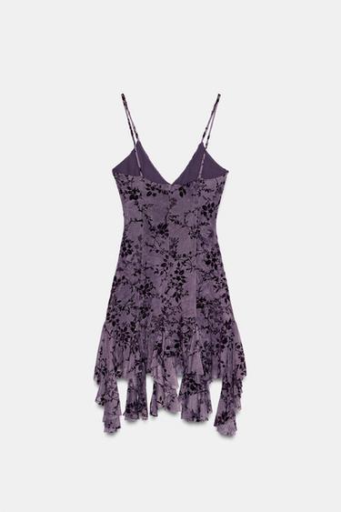 ROBE EN TULLE FLOQUÉE À VOLANTS - Lilas de Zara - Image 5