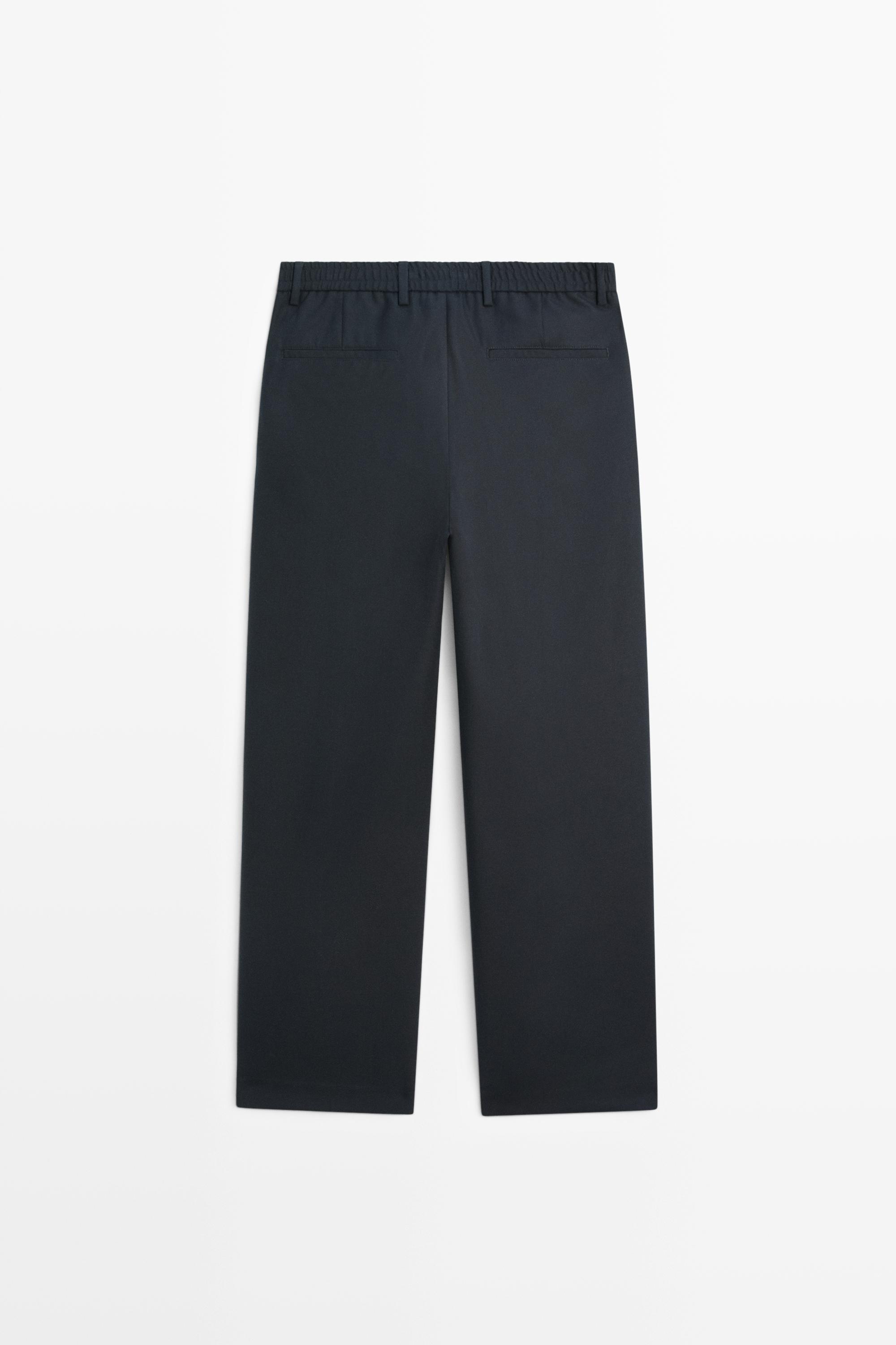 Pantalon taille élastique 100 % coton