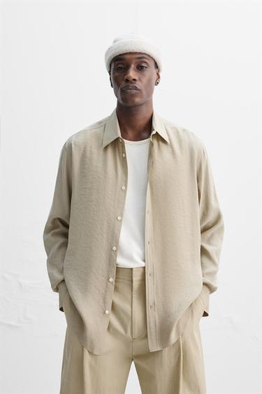 CAMISA FLUIDA LIMITED EDITION - Bege da Zara