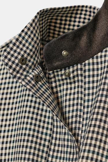 ZW COLLECTION CHECK BOMBER JACKET - Brown by Zara - Image 7