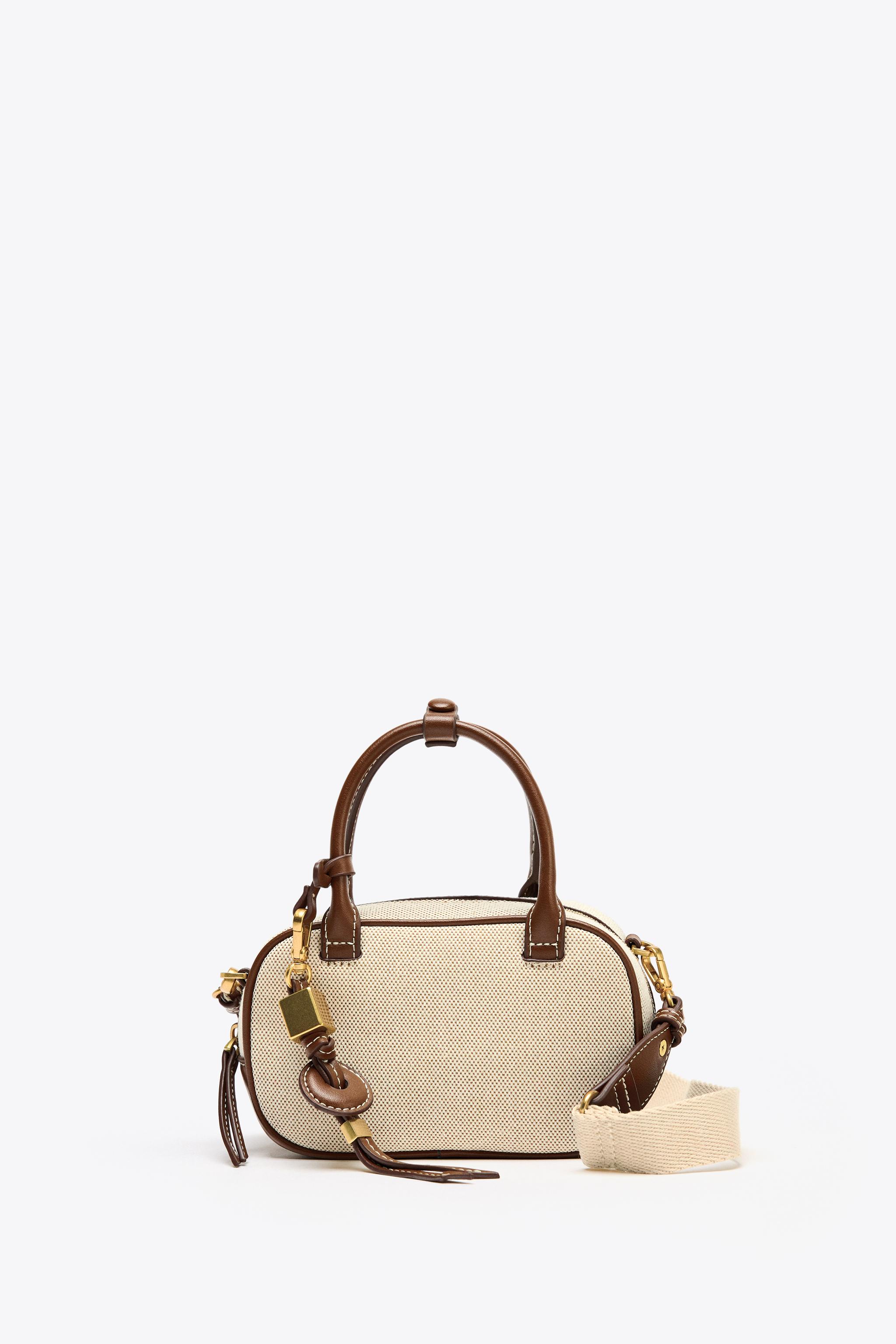 CONTRAST MINI BAG Ecru ZARA South Africa - Main Image