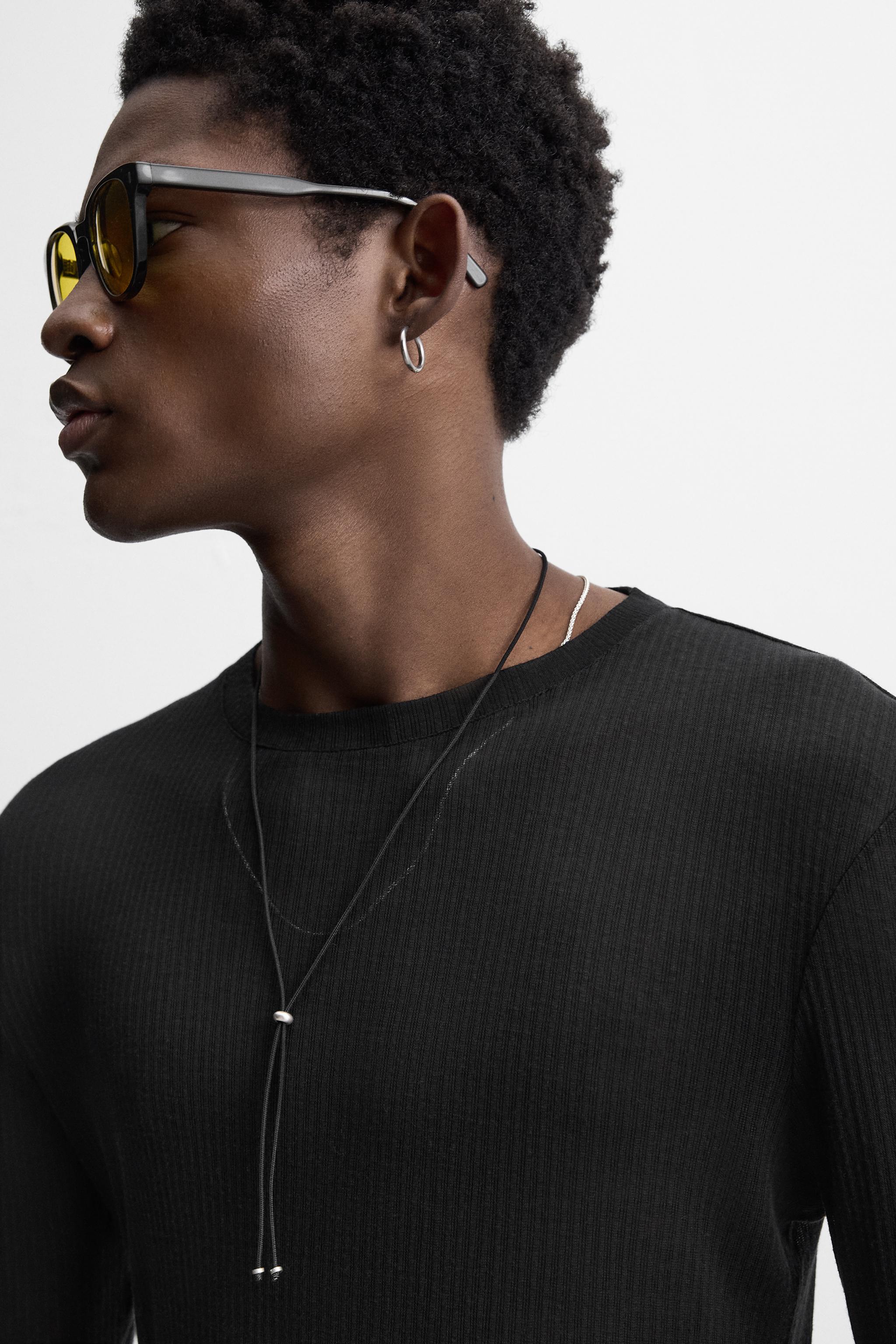【ZARA】レーヨンセミシースルーTシャツ 5644/873/922 レーヨンセミシースルーTシャツ - ダークグレー | ZARA Japan / 日本