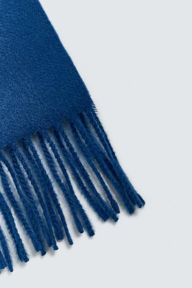 NARROW FRINGED SCARF - Bluish by Zara - Image 2