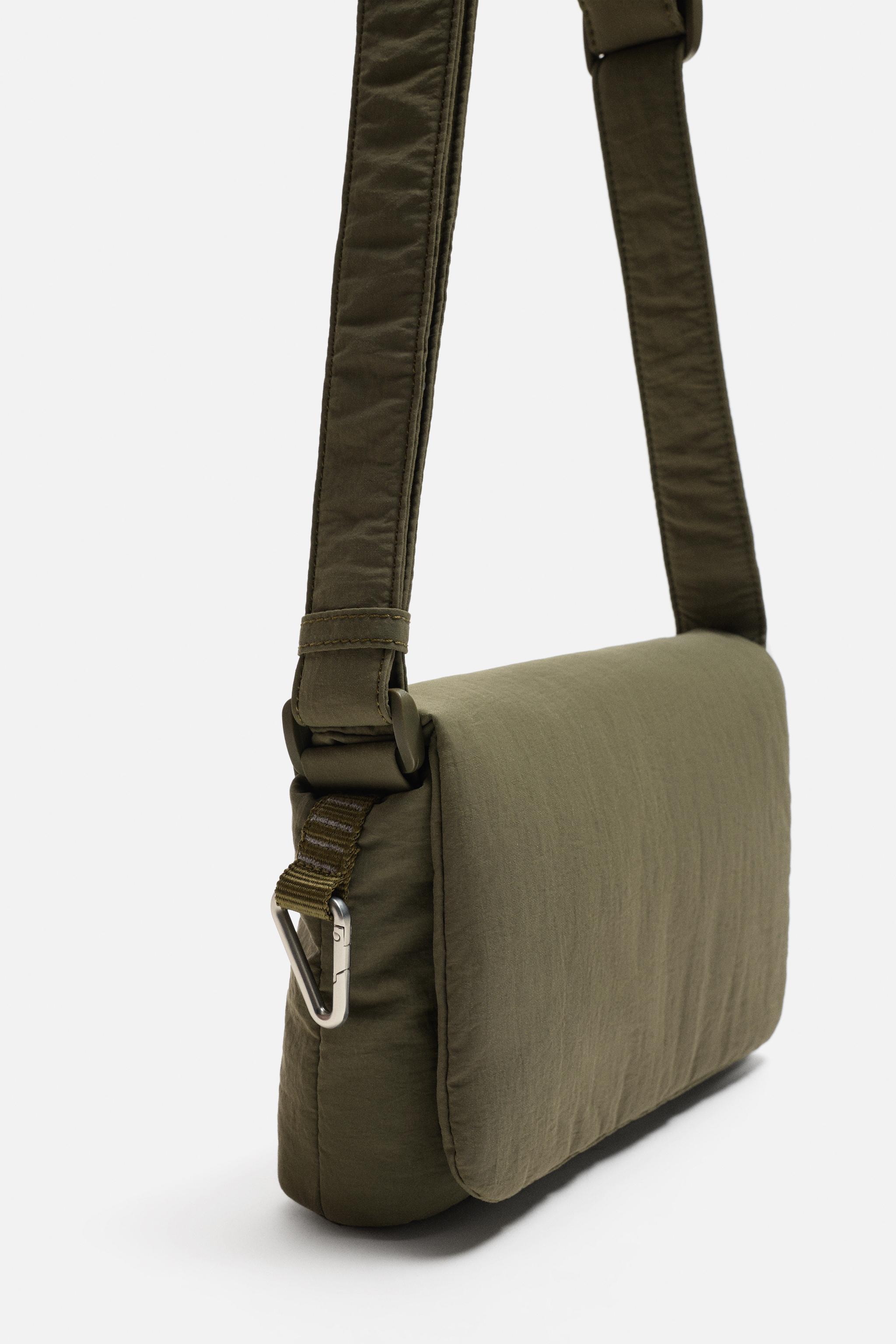 NYLON FLAP CROSSBODY BAG - Black | ZARA United States