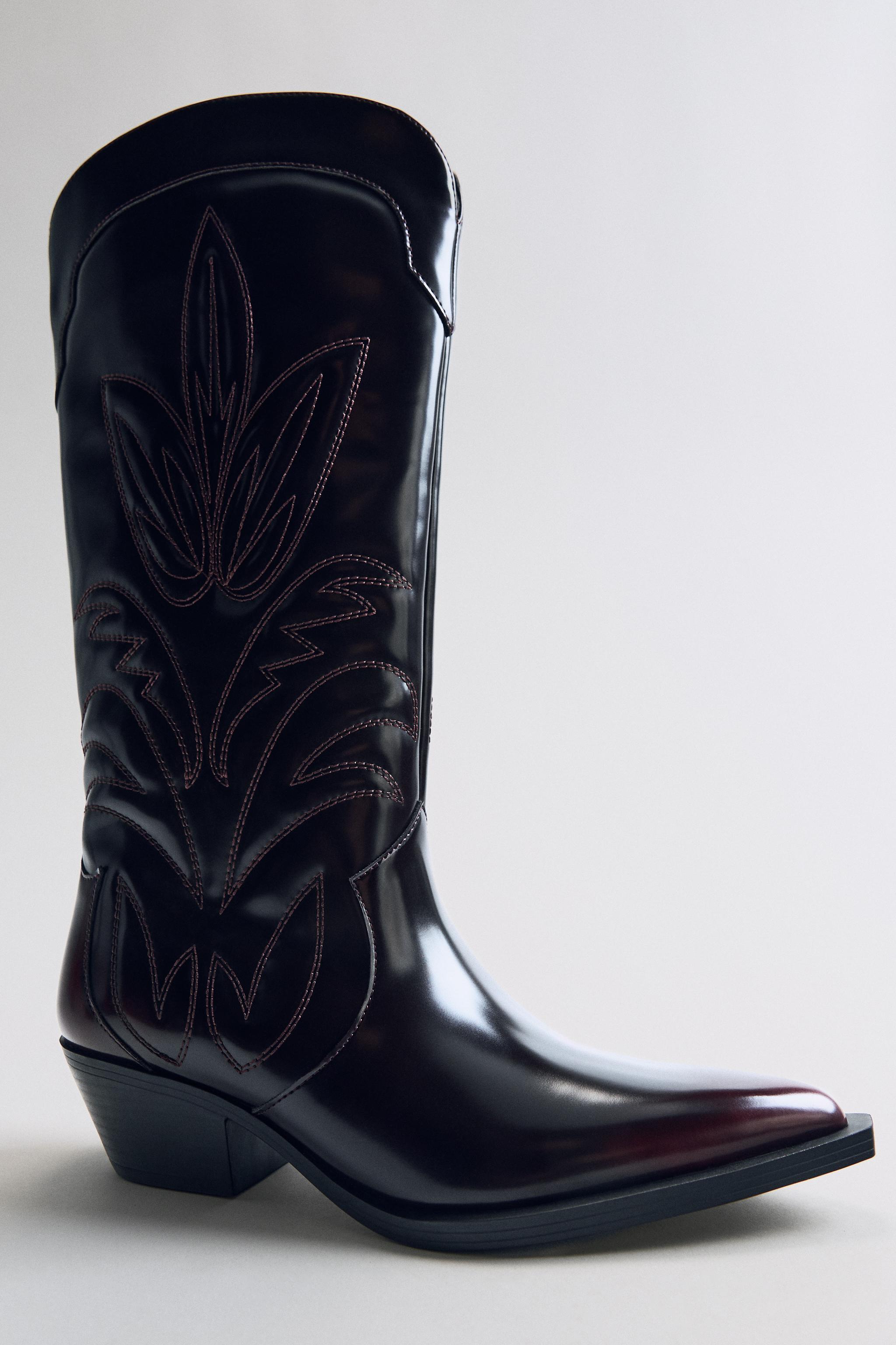 Burgundy cowboy boots best sale