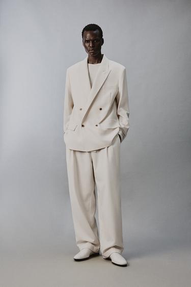 PANTALÓN PREGOS TRAXE WILLY CHAVARRIA X ZARA - Marfil de Zara