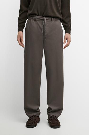 Cotton blend jogger fit pants — Gray 2