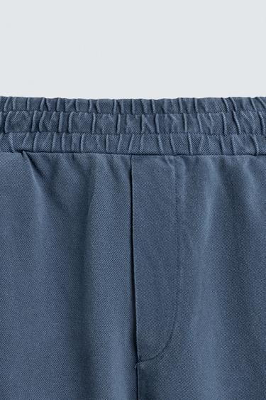 FADED REGULAR FIT PIQUÉ BERMUDA SHORTS - Blue by Zara - Image 8
