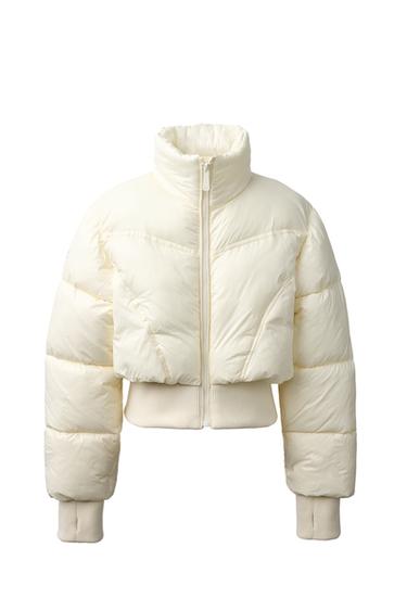 CAZADORA CORTA ACOLCHADA - Blanco de Zara