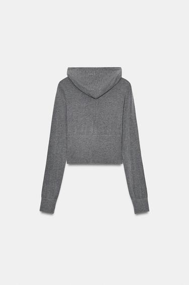 CROPPED SEAMLESS SWEATSHIRT - Grey marl by Zara - Image 6