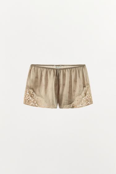 SHORT BRODÉ ZW COLLECTION - Gris / Beige de Zara - Image 3