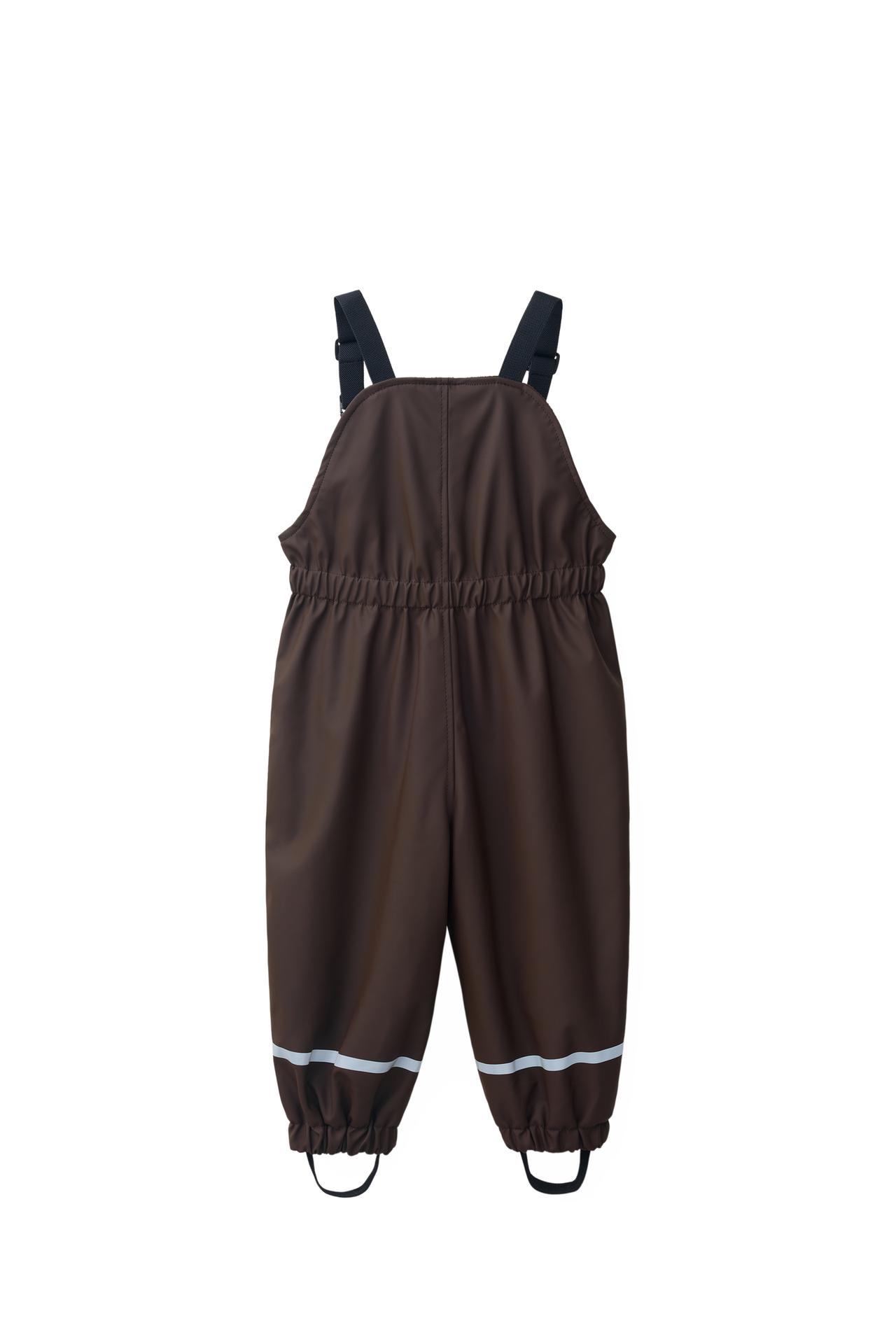 WATER-RESISTANT RUBBERIZED OVERALLS — Brown