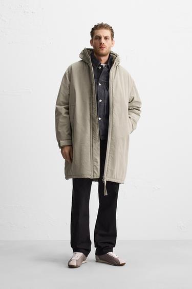 CONTRAST PUFFER JACKET - Khaki by Zara