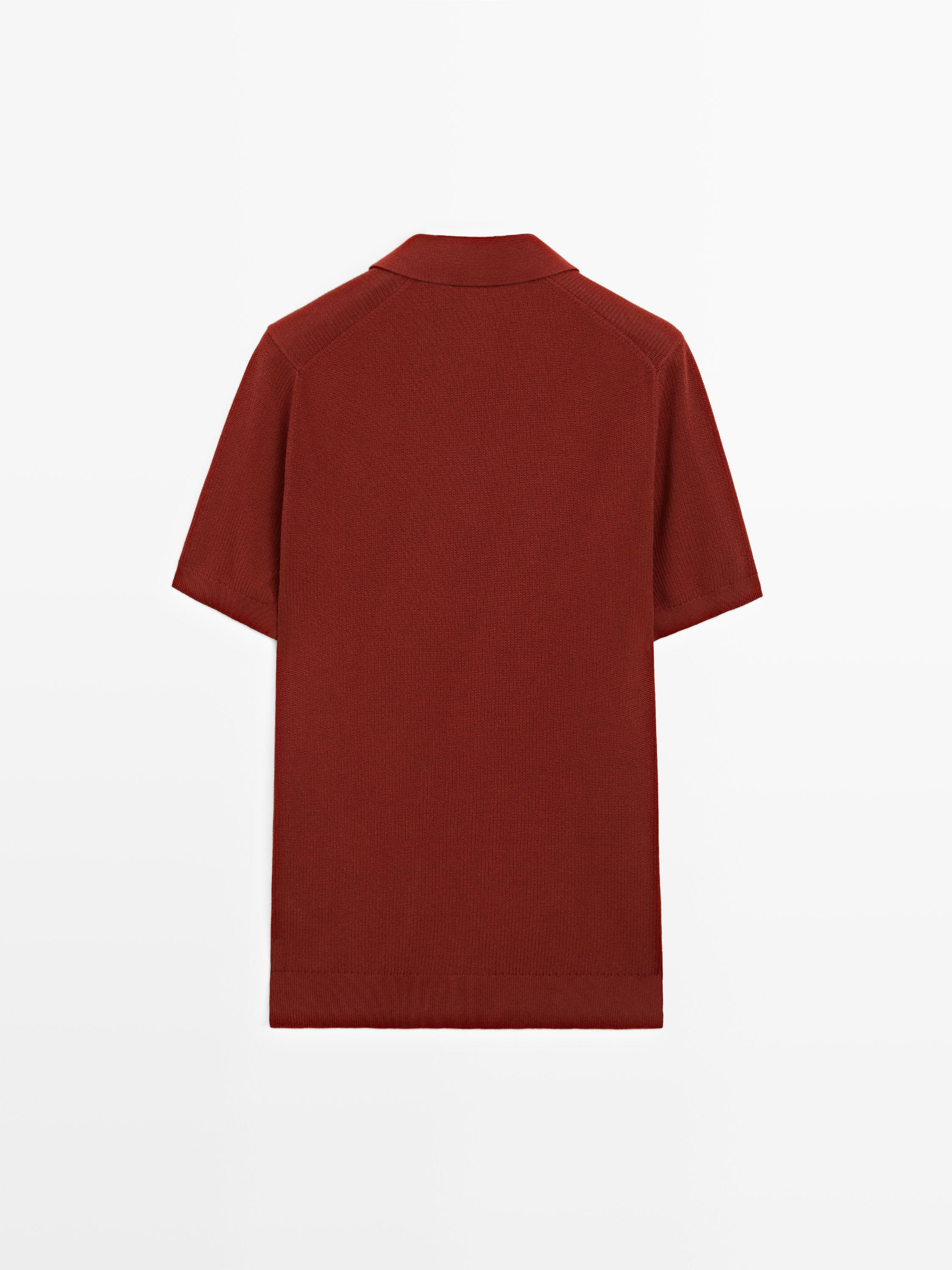 100% cotton knit polo sweater
