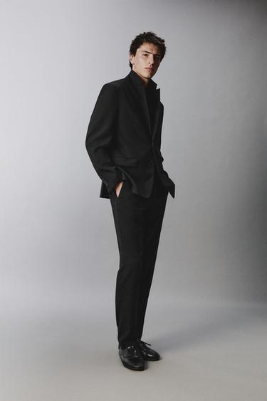 VESTE DE COSTUME AVEC LAINE - Noir de Zara - Image 3