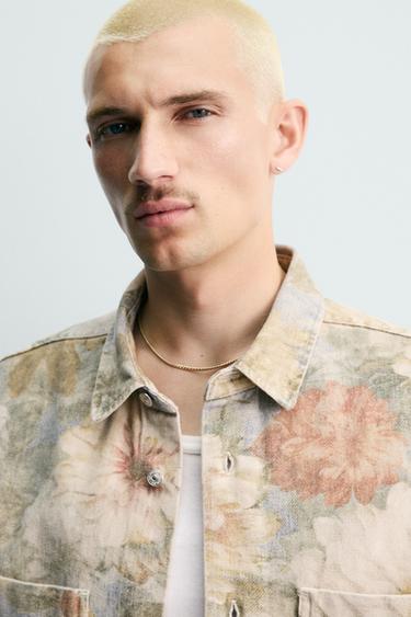 CAMISA RELAXED FIT ESTAMPADO FLORAL LAVADO - Multicolor de Zara