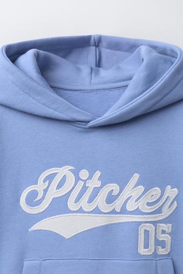 SWEAT À CAPUCHE JOGGING BRODÉ - Bleu clair de Zara - Image 2