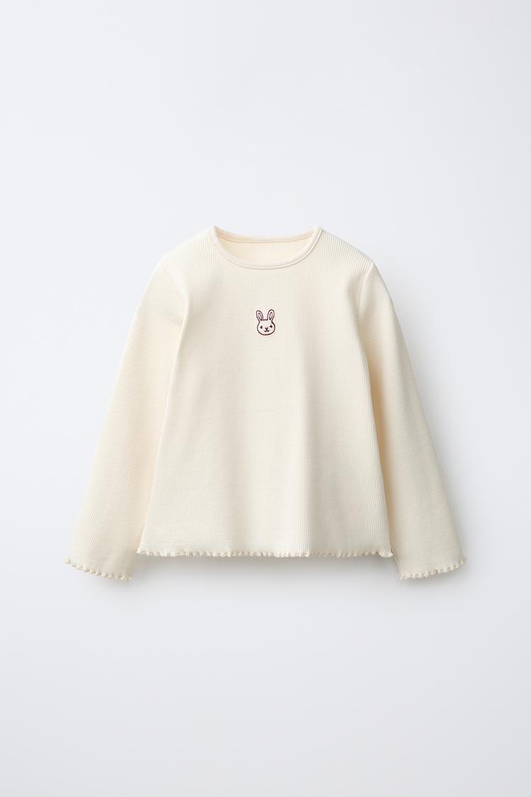Camiseta rib bordado
