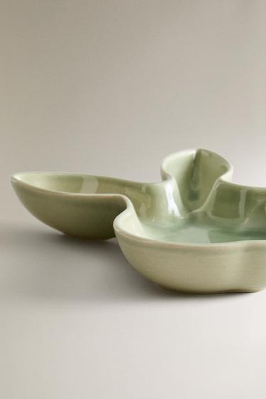 RABBIT STONEWARE BOWL - Grey green by Zara - Image 3