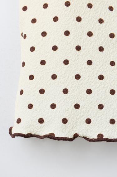 TEXTURED POLKA DOT BEACH WRAP - Ecru by Zara - Image 3