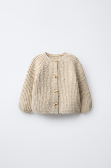 Zara TOGGLE CARDIGAN - Cream - Image 0
