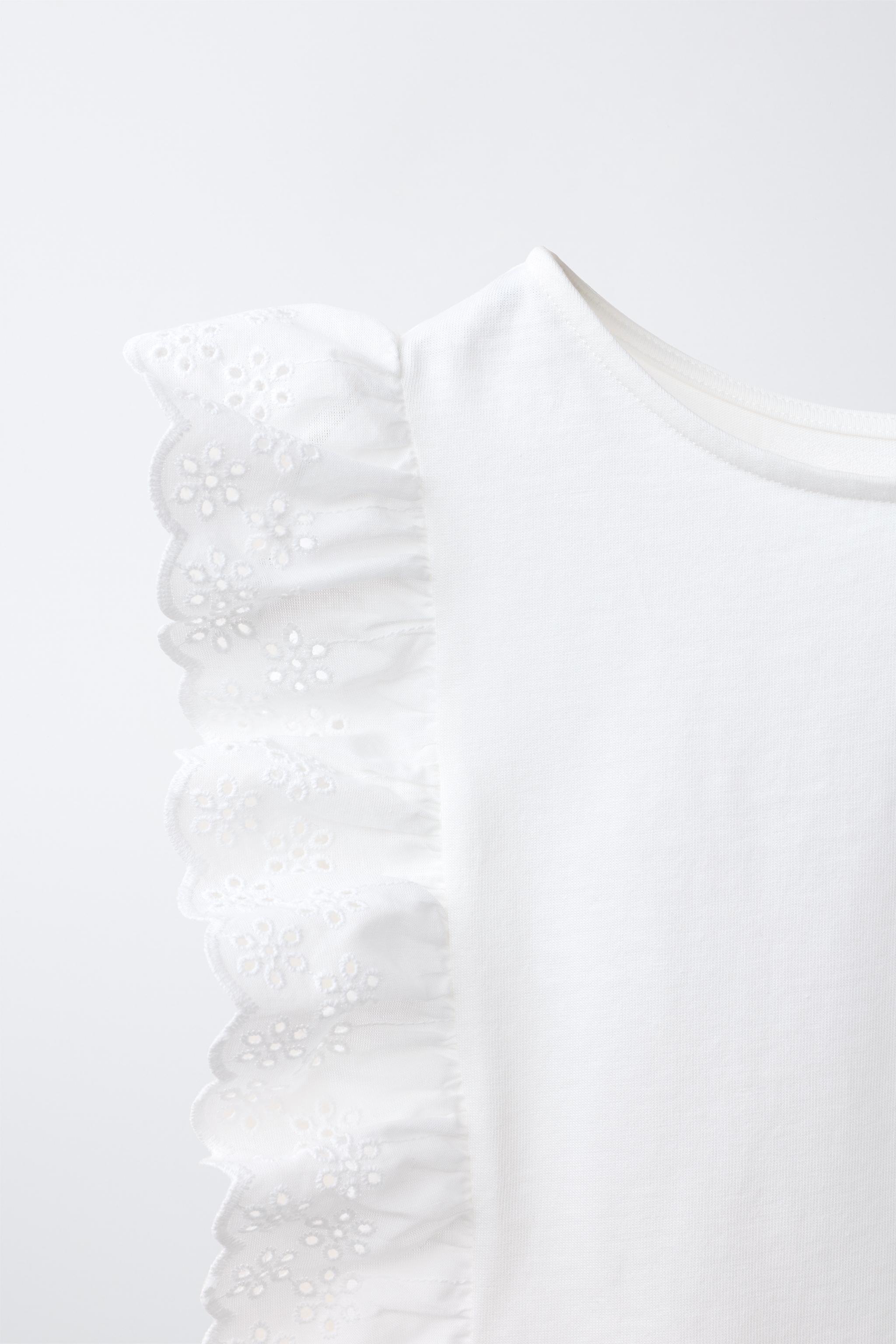 Детские футболки Zara SWISS EMBROIDERED T-SHIRT — фото 4