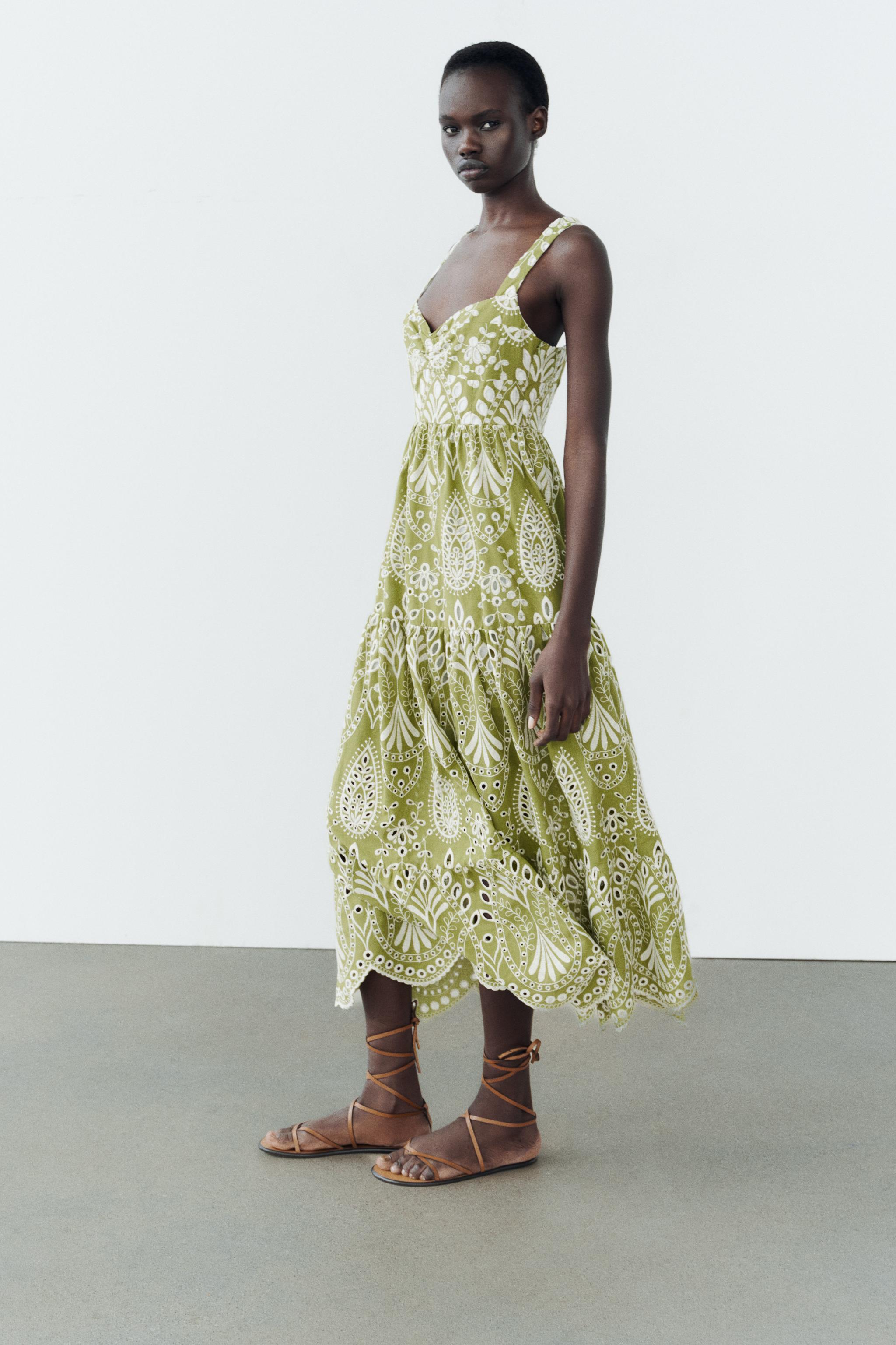 Vestido Midi Vestido Verde Zara Fiesta Estos Son Los 15 Vestidos